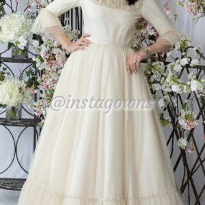Stunning Exquisite Cream and Gold sister of the bride Gown for Rent or Sale