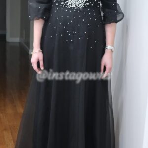 Beautiful Black Exquisite Women's Beading Gown for Sale