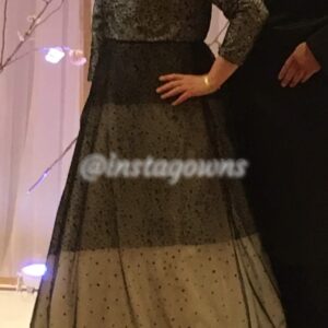 Stunning Custom Black & White Gown for Sale