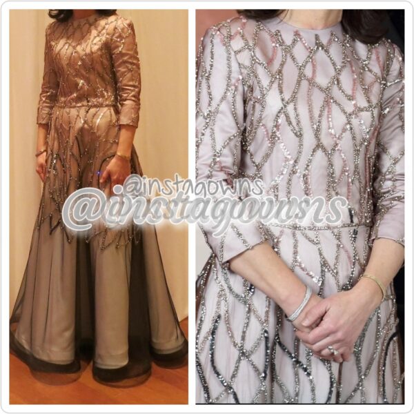 Pessy Miller Designs Custom with Exquisite Beading Mother of Bride Blush Gown for Sale