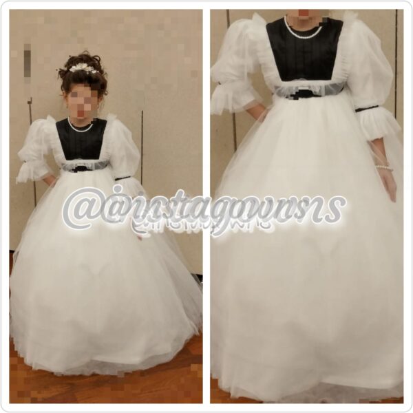 Beautiful Black & White Girls Gown for Sale