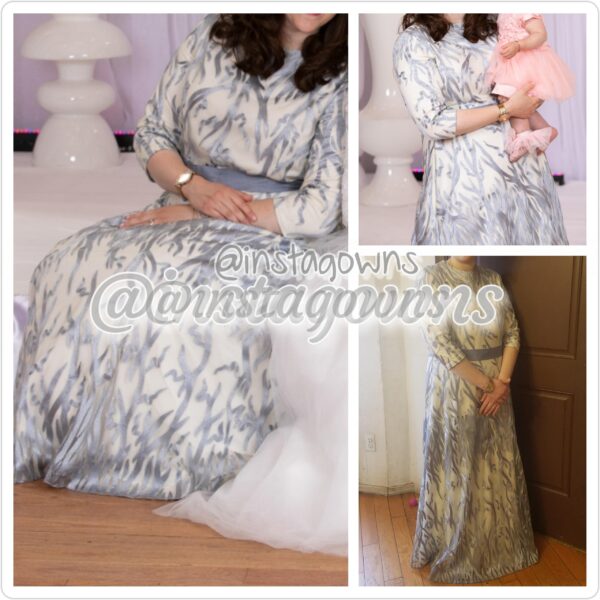 Exquisite Cream & Silver Gown for Rent