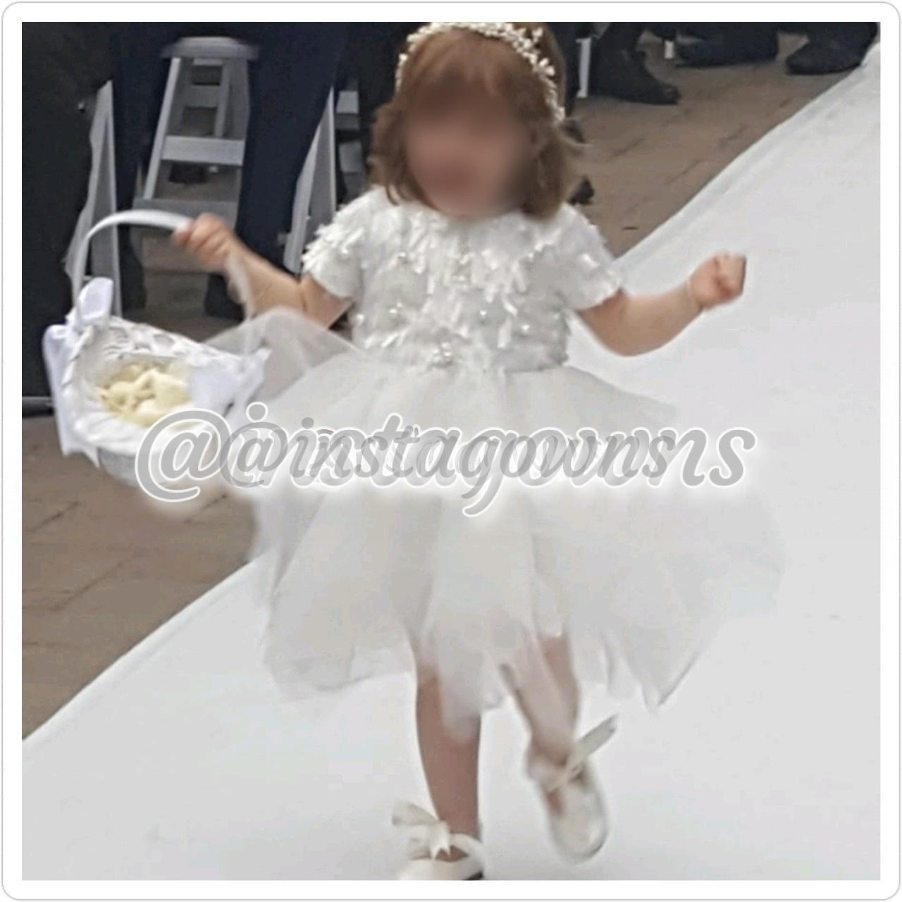 Gorgeous Custom made Ivory Flower Girl Dress for Sale