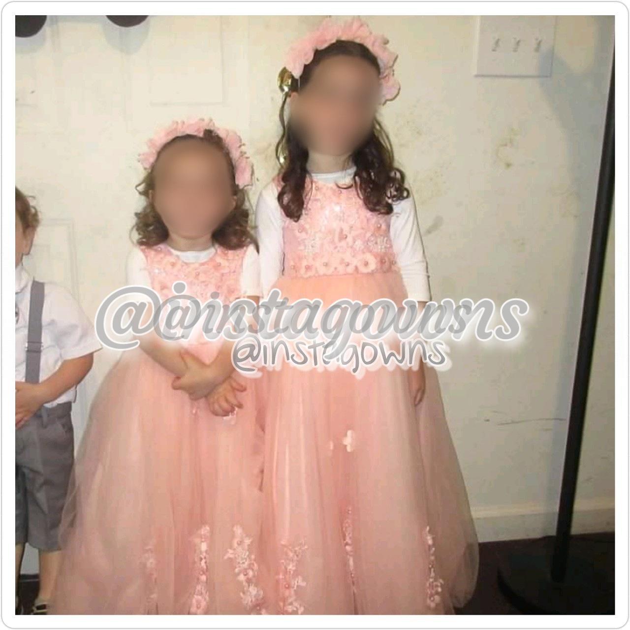 2 Cammelia Pink Floral Girls Gowns for Sale
