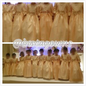 Magnificent Custom made Peach Little Girls Gowns for Sale