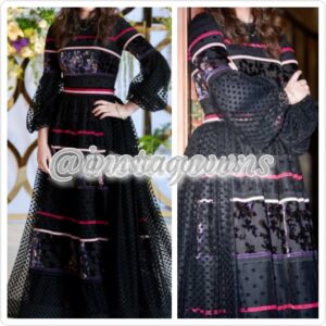 Designers Black, Pink & Purple Gown for Rent