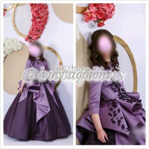 Custom made by Nairi Barsegian Lavender/Plum Gown for Sale
