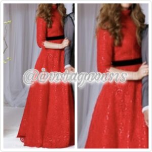Stunning Custom made Redish Pink Gown for Sale