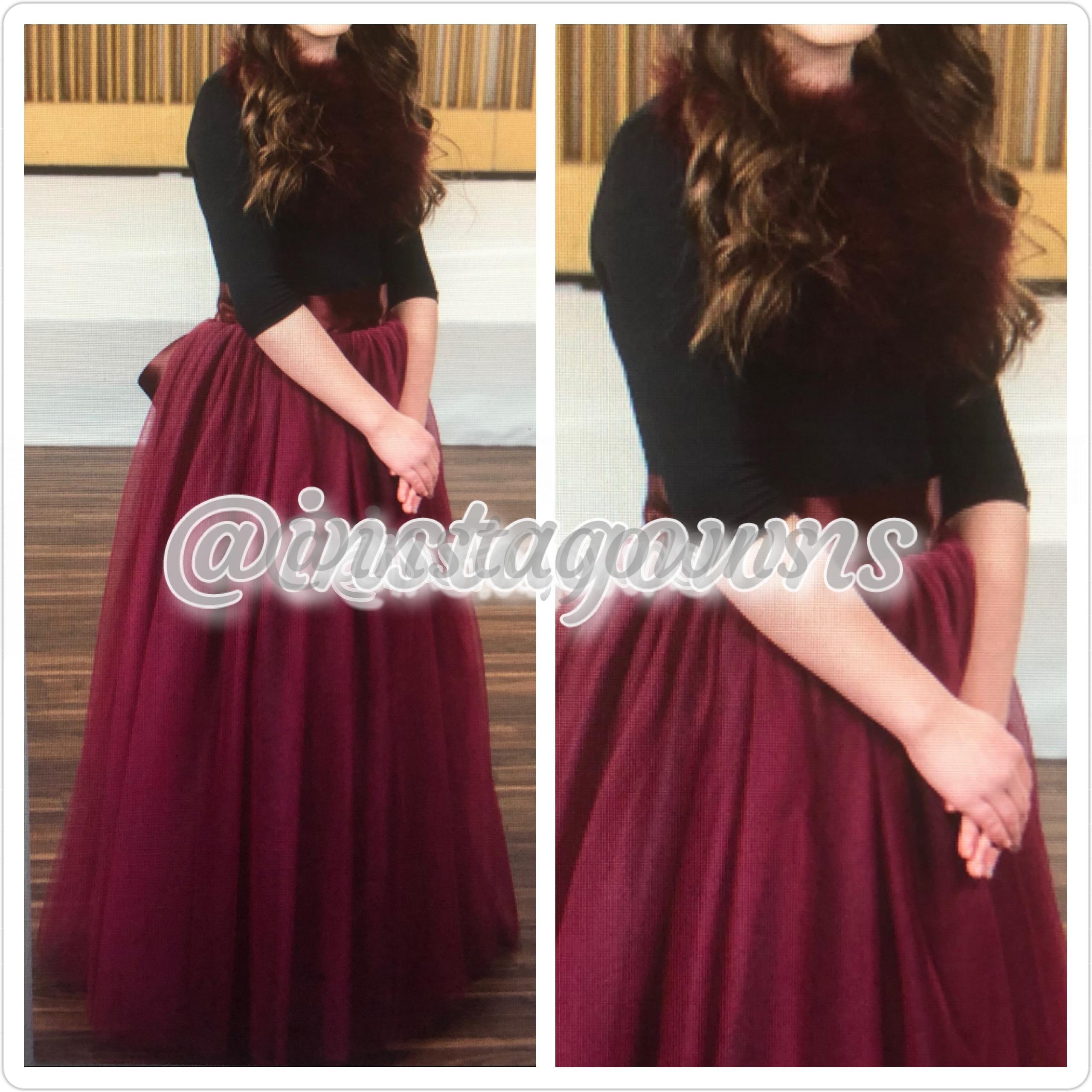 Burgundy & Black Girls Gown for Sale – Instagowns