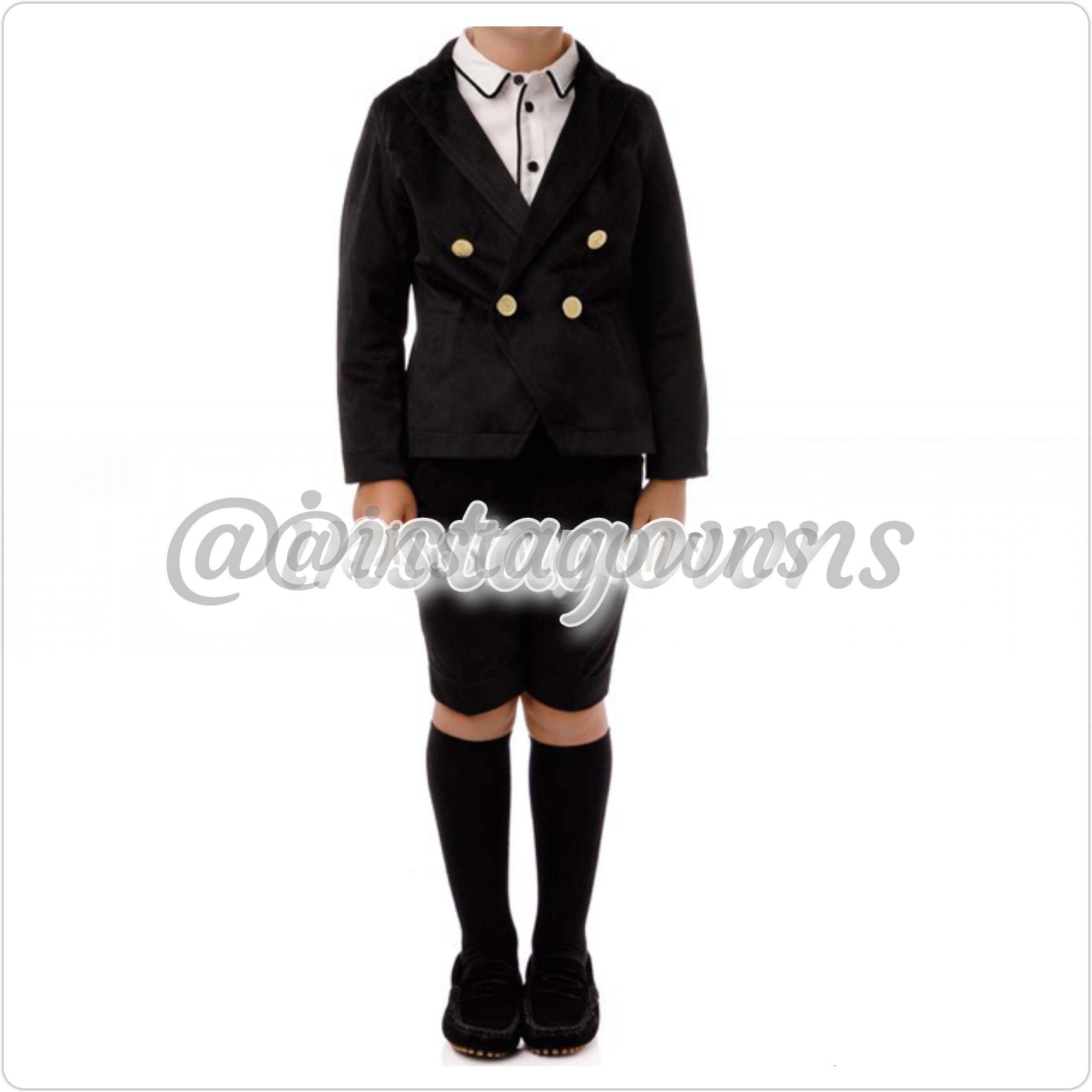 Petit Clair Velvet Black Suit for Sale
