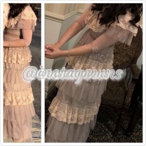 Needle and thread Gorgeous Vintage Lace Pink Gown for Sale
