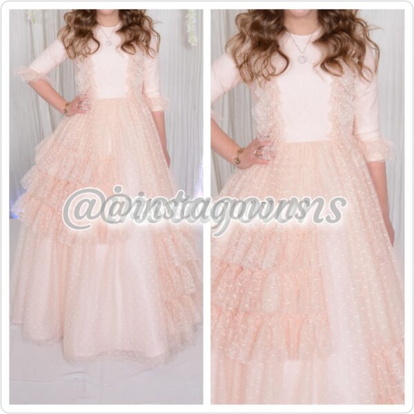 Custom made Beautiful Dreamy Blush Pink Gown for Sale
