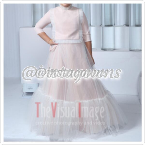 Beautiful Custom made Pink & White Girls Gown for Sale
