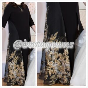 Magnificent Halberstam Black & Gold Gown for Sale