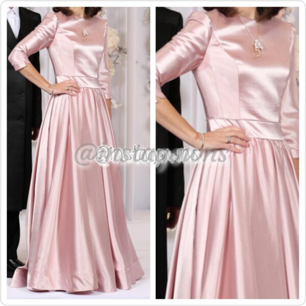 Stunning Satin Pink Gown for Sale