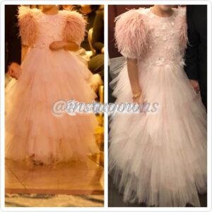 Little Miss Aoki Designer Pink Gown for Sale
