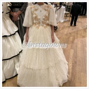 Custom Cream/Gold/Peach Preteen Gown for Sale