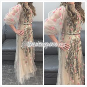 Reem Acra Stunning Peach Mother of Bride Gown for Sale