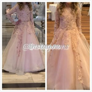 Zoe Custom Peachy Pink Gown for Sale