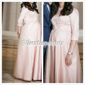Beautiful Young Custom Pink Maternity Gown for Sale