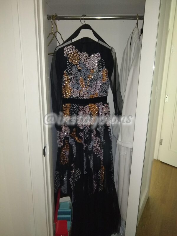 Talbot Runholf designer Beautiful color beading black base Gown for sale