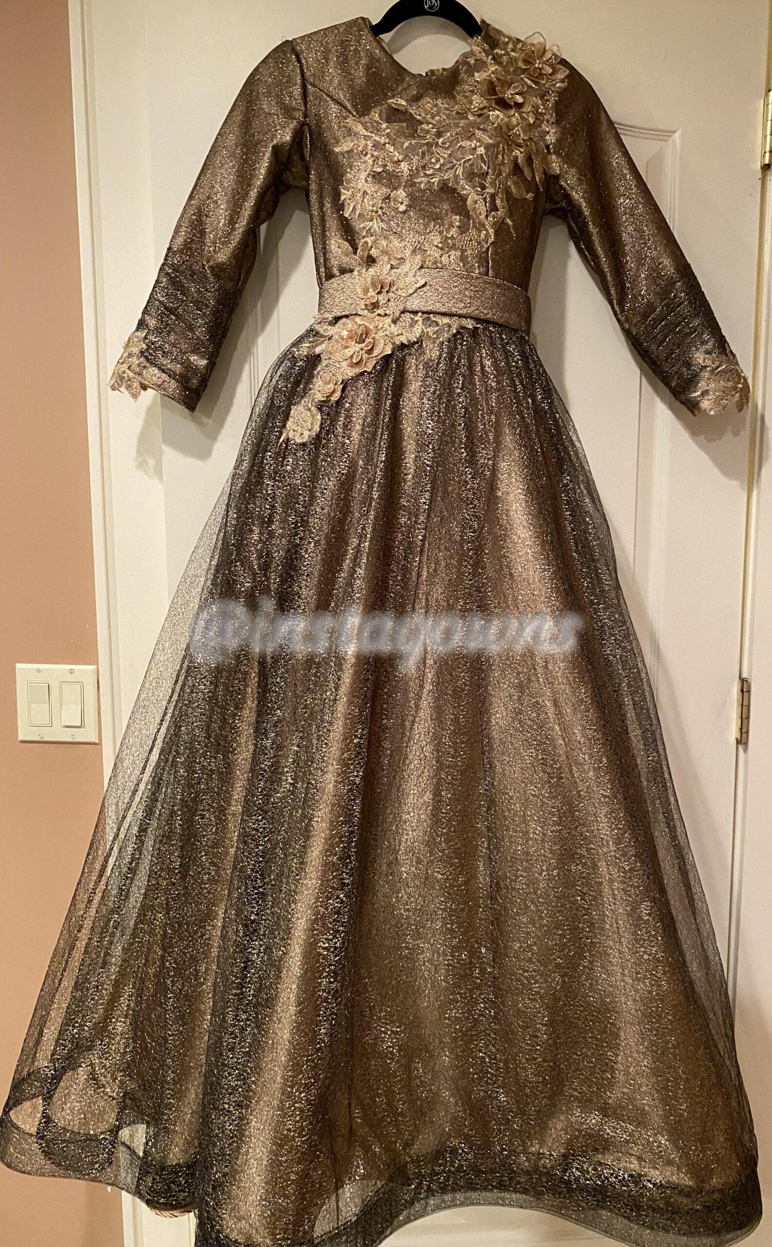Gold Custom Gown for sale