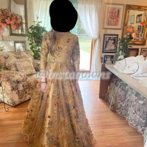 Floral Gold Custom Gown for sale