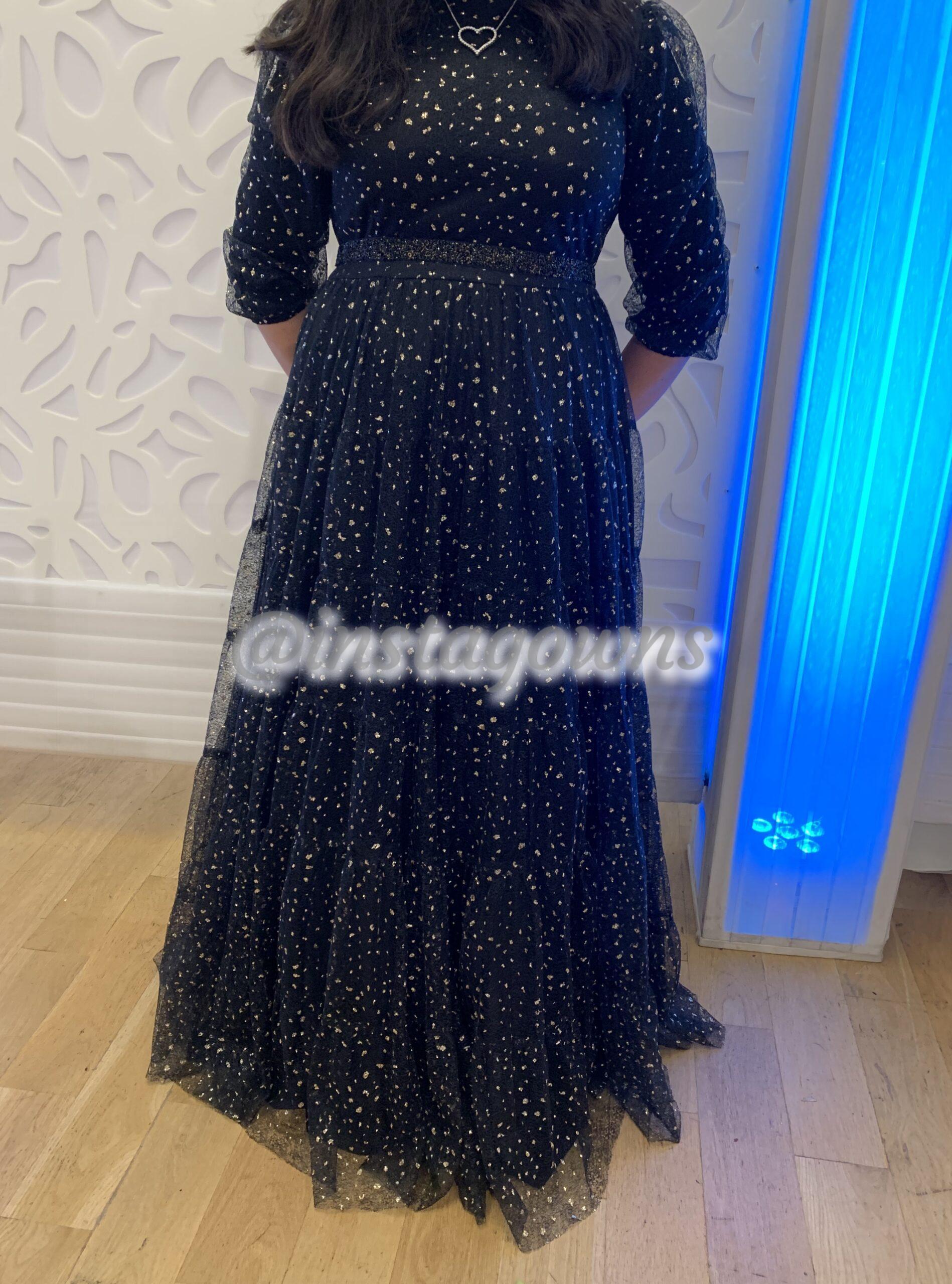 Exquisite Black/Gold Gown for Sale