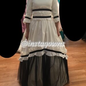 Stunning Custom made Black & White Teen Gown for Sale