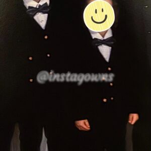 5 Boys black velvet suits for sale