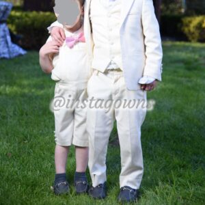 Two Armando Martillo Cream Suit and Outfit for Sale