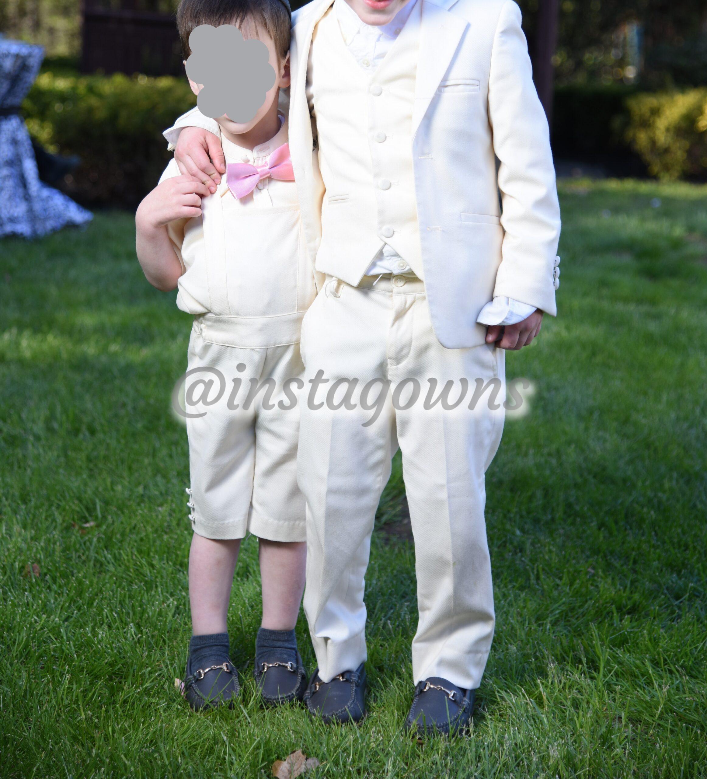Two Armando Martillo Cream Suit and Outfit for Sale