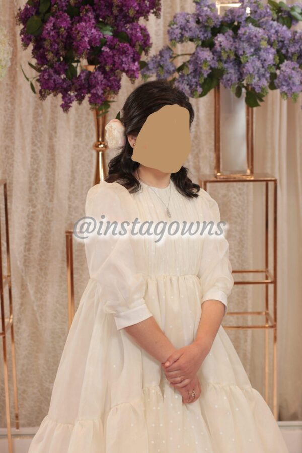 Beautiful Custom Made White Detailed Sister for bride gown for sale