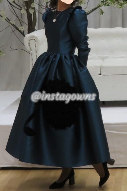 Beautiful Custom Cocktail length Gown for Sale