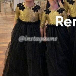 Two Black and gold custom made Kids gowns for sale