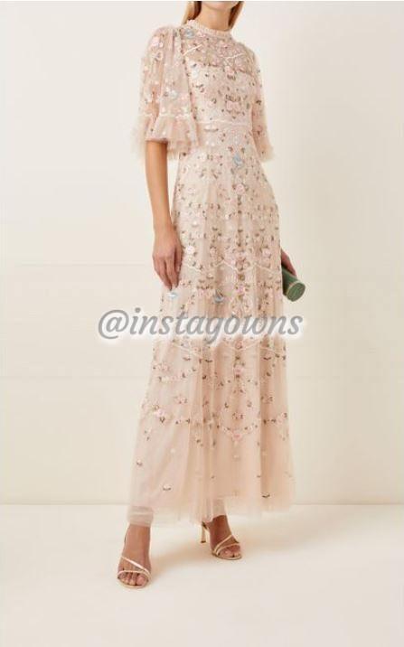 Needle and Thread embroidered Tulle Gown for rent or sale