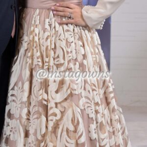 Stunning Blush/Ivory Gown For Sale