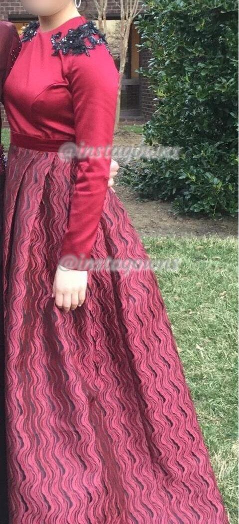 Beautiful Custom made Burgundy Gown for Sale