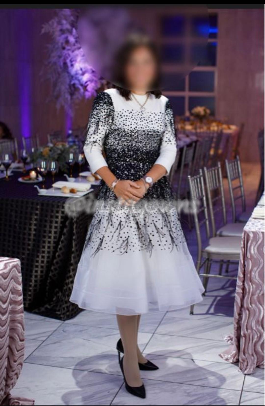 Stunning White and Black wedding Dress for sale or rent