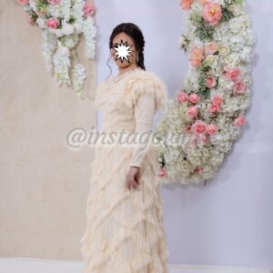 Needle and Thread Champagne Gown For Sale
