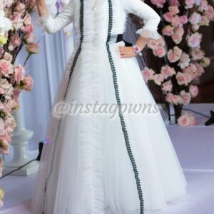 Beautiful Custom Black and White Gown For Sale