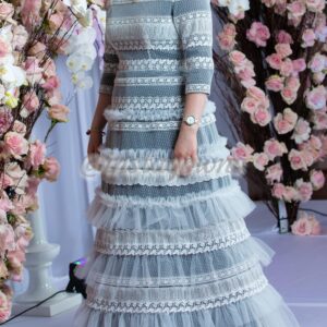 Beautiful Custom Black and White Gown for sale