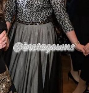 Elegant Exquisite Black & White Gown for Sale