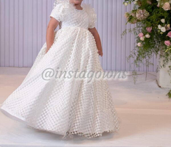 Beautiful custom made White/Ivory children Gown for sale