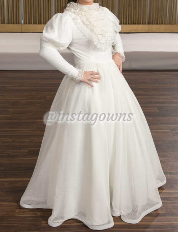 Stunning custom white/cream Gown for rent