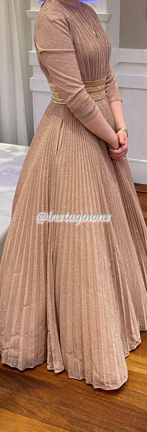 Elegant Rose Gold Gown for Sale