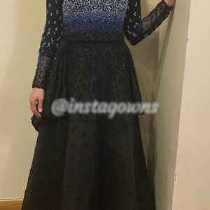 Beautiful Black & Blue Gown for Sale