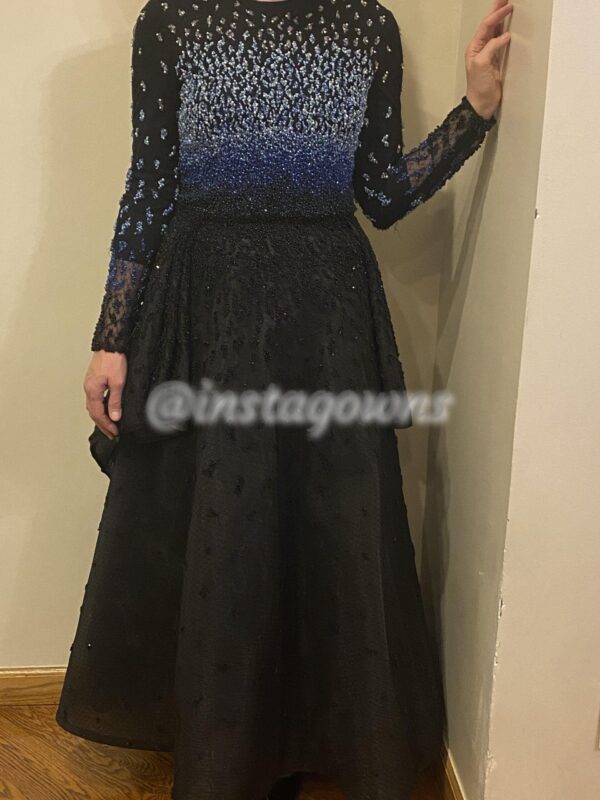 Beautiful Black & Blue Gown for Sale