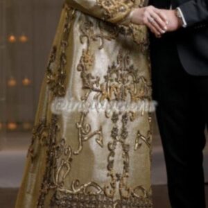 Custom made gold beaded Gown for sale