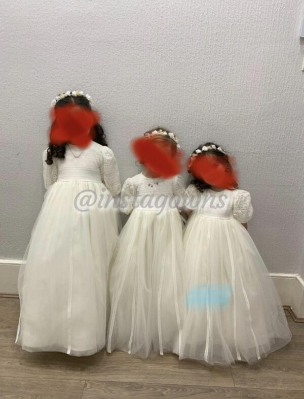 Five Children’s little white label Gowns for sale